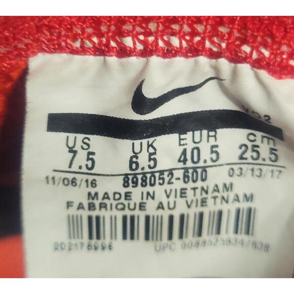 Nike Free Tain Virtue Mid-Top Trainers University Red Men's Hype - Size 7.5 - Picture 9 of 9